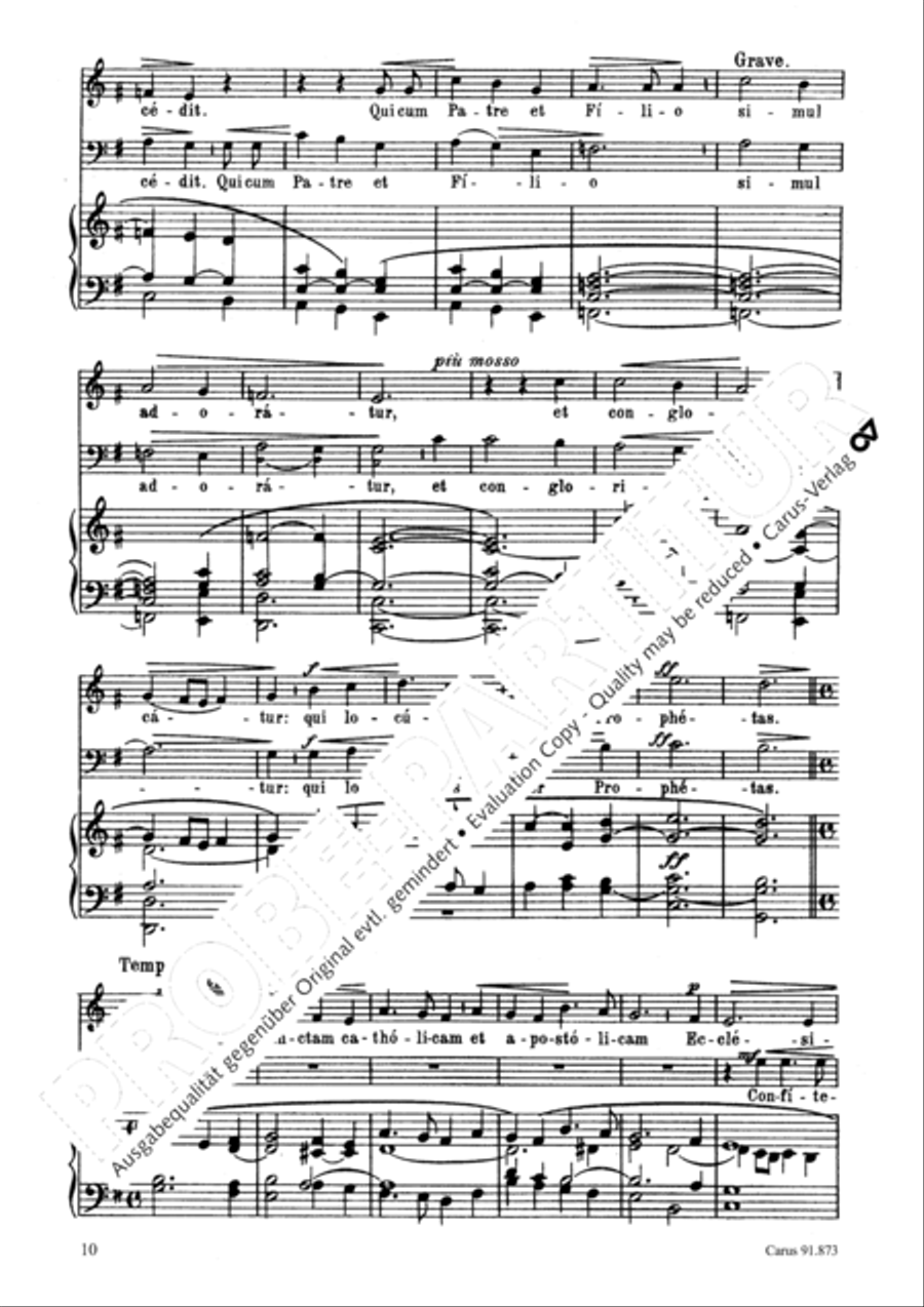 Missa in honorem S. Gregorii Choir scores gallery preview page 11