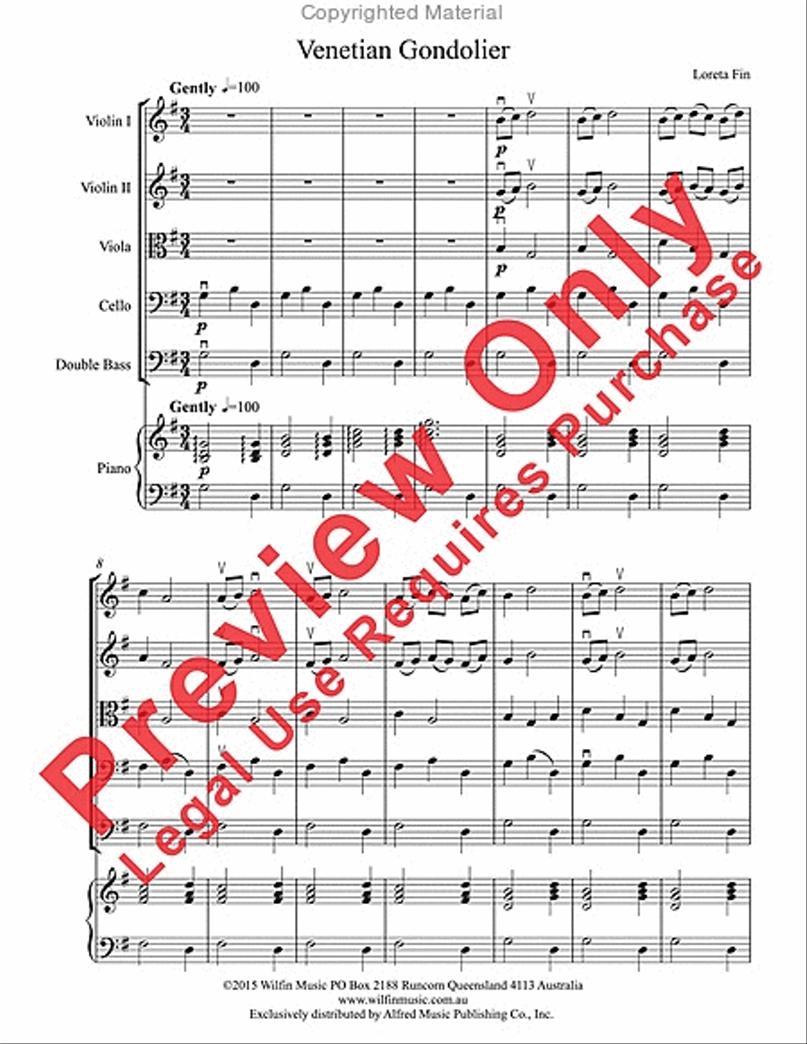 Venetian Gondolier String Orchestra scores gallery preview page 4