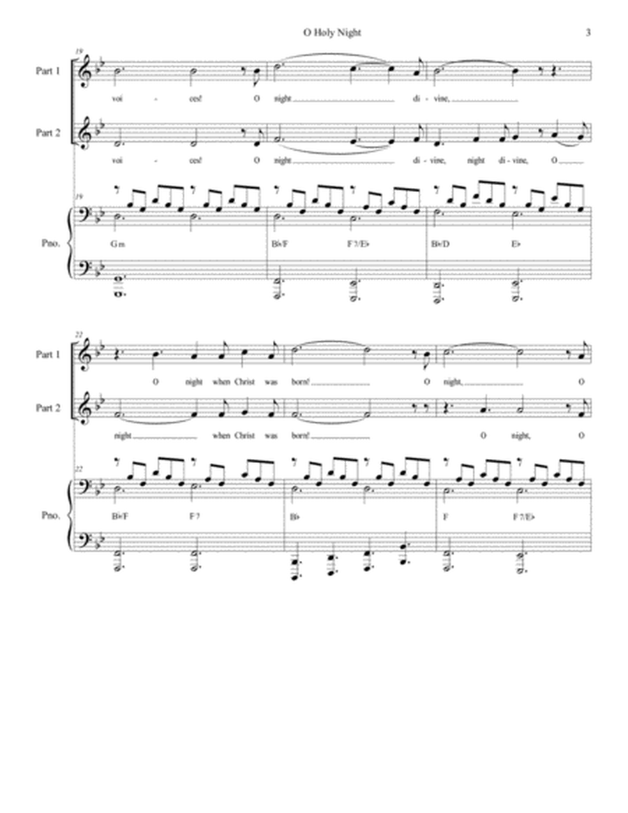 O Holy Night (with "Silent Night" - for Unison / 2-Part Treble) image number null
