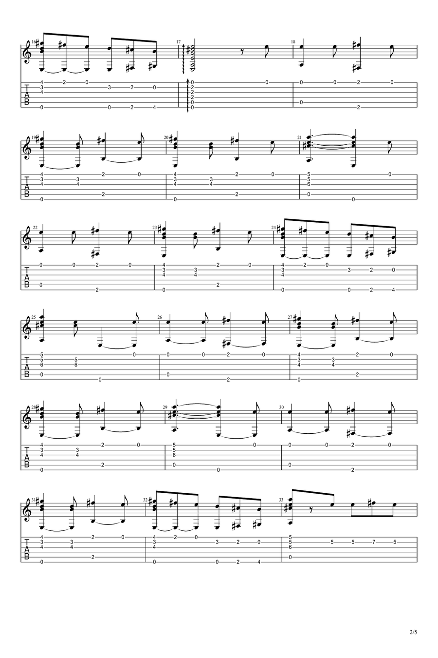Tarantella Calabrese Acoustic Guitar scores gallery preview page 2