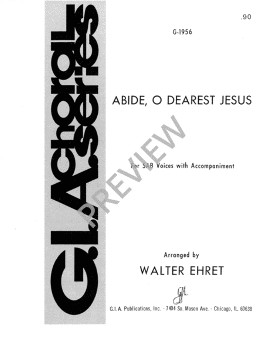 Abide, O Dearest Jesus 3-Part scores gallery preview page 2