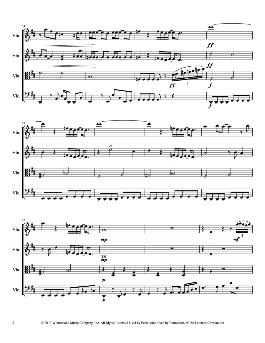 Love Is An Open Door Love Is An Open Door String Quartet scores gallery preview page 2
