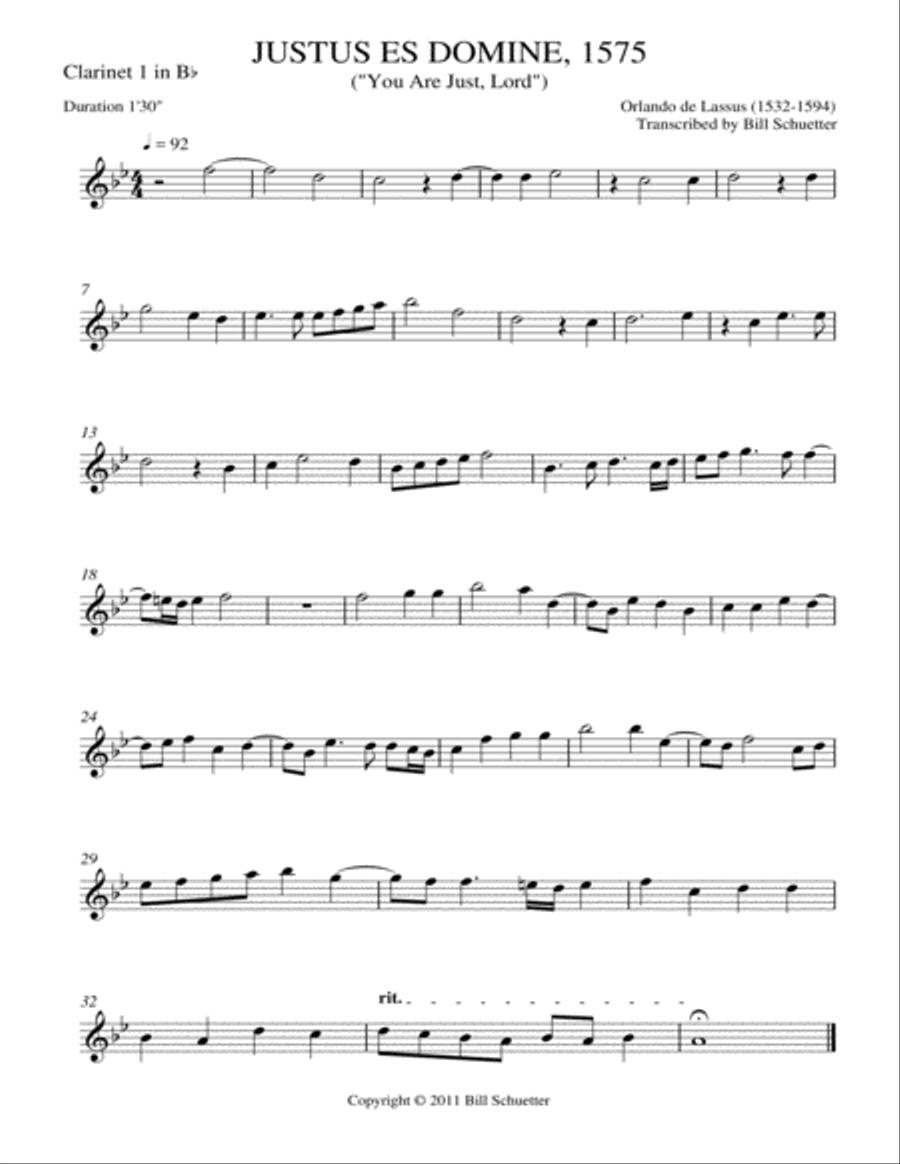 Justus Es, Domine Clarinet Trio scores gallery preview page 3