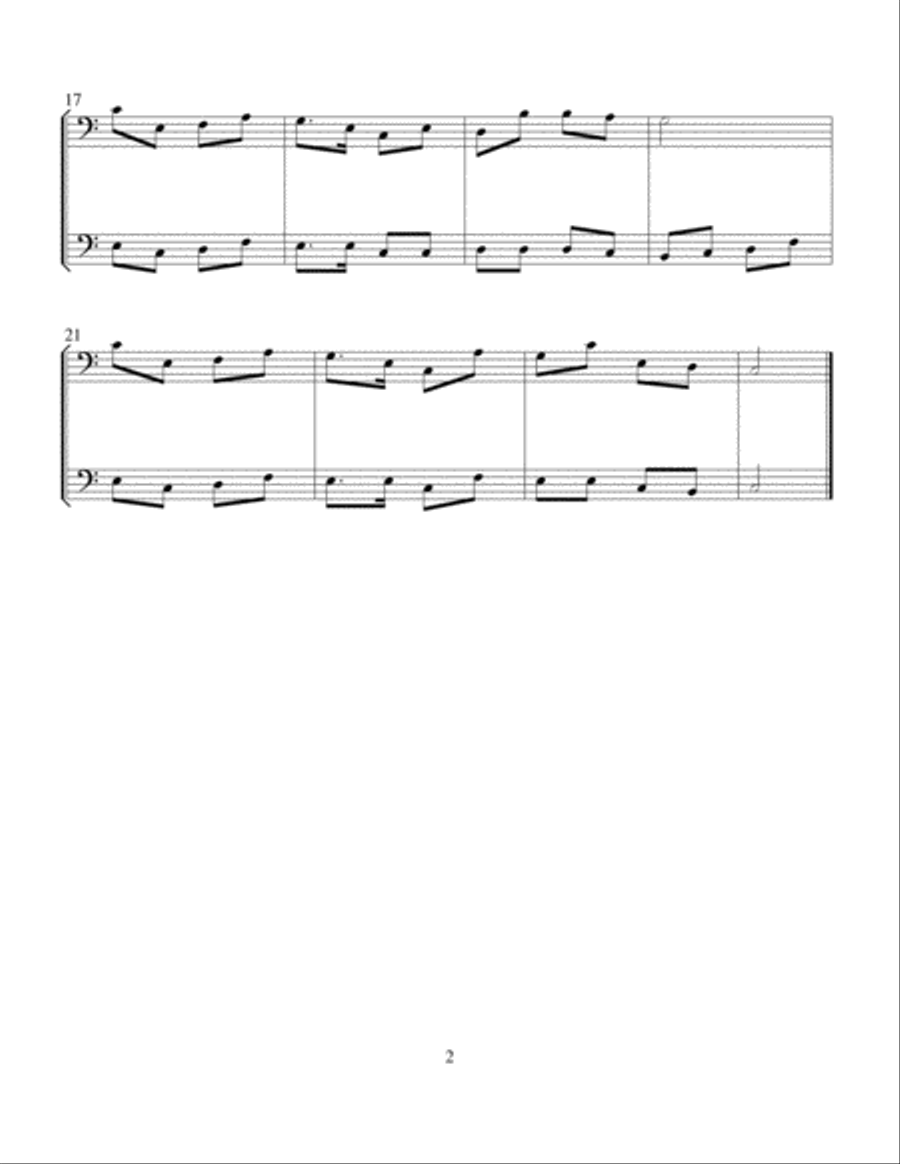50 Favorite Hymns for Solo and Duet Instruments, Trombone-Baritone-Bassoon Trombone Duet scores gallery preview page 5