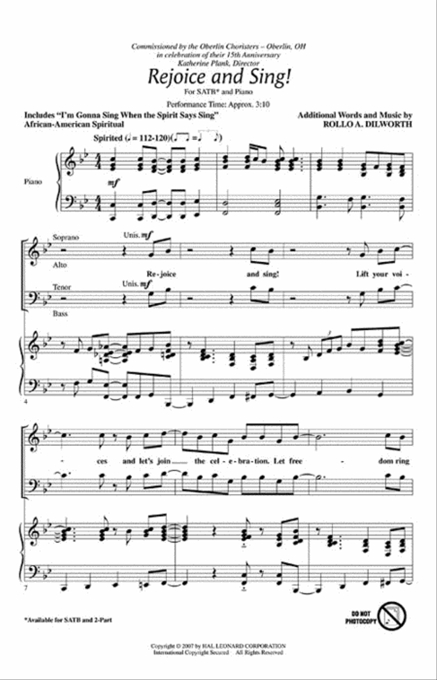 Rejoice and Sing! Rejoice and Sing! 4-Part scores gallery preview page 2