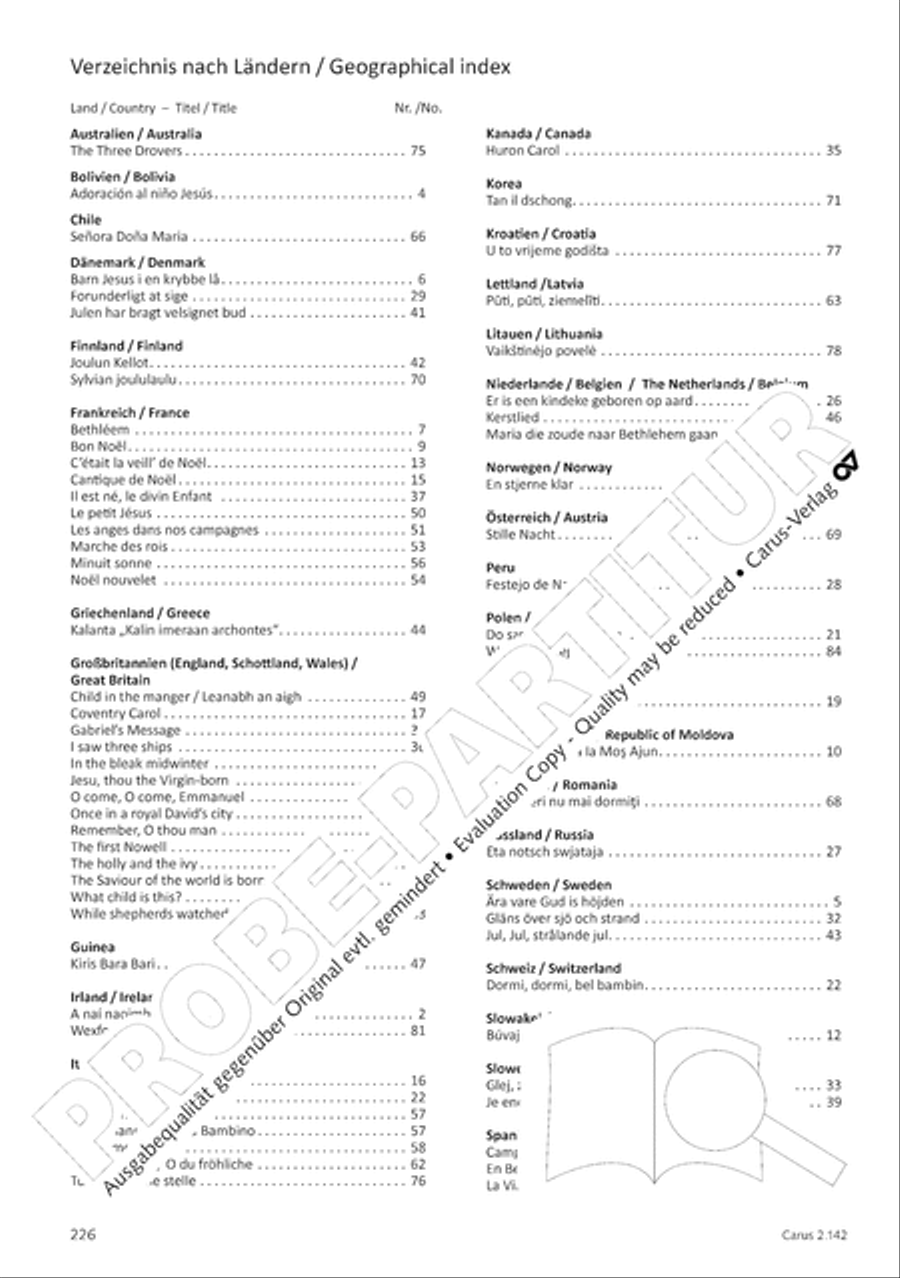 Christmas Carols of the World. Choral collection 4-Part scores gallery preview page 186