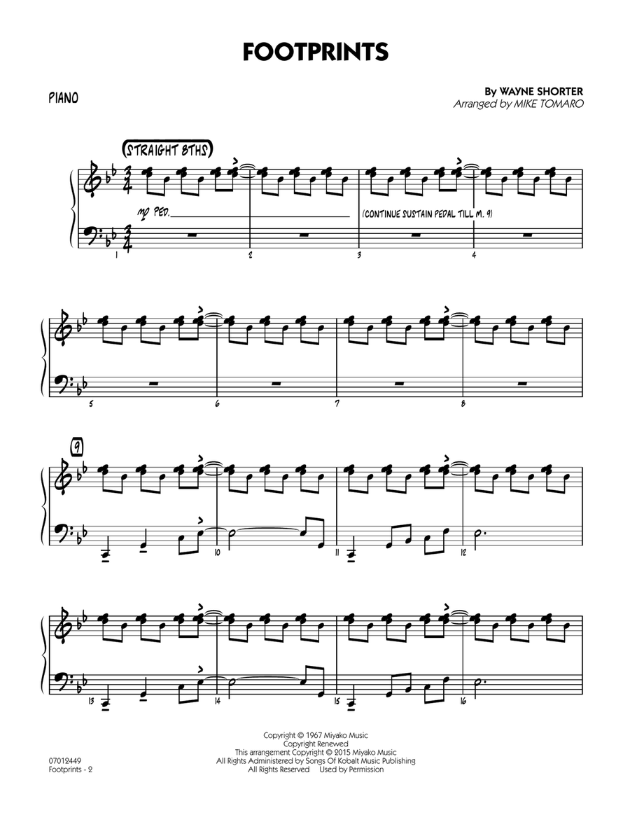 Footprints - Piano Piano scores gallery preview page 2