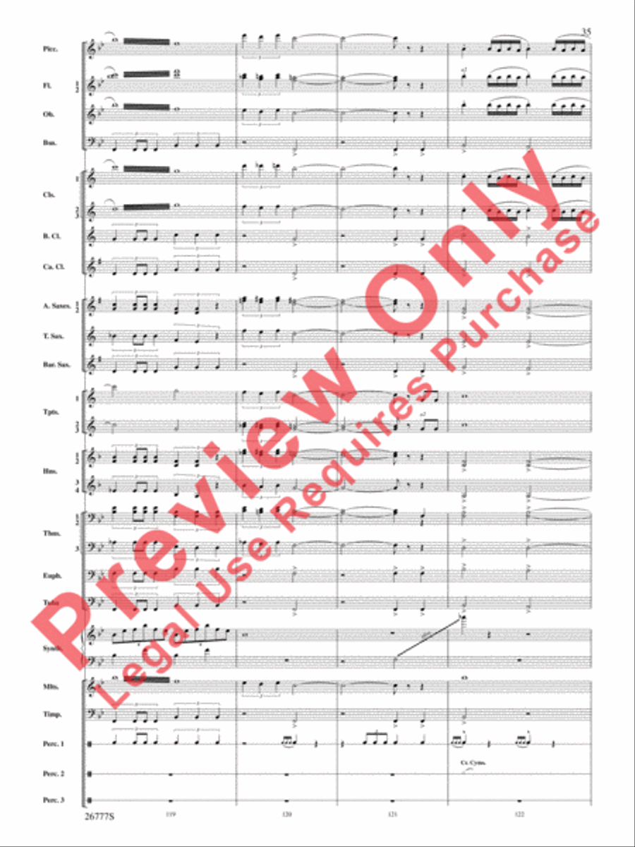 Soaring with John Williams Concert Band scores gallery preview page 36