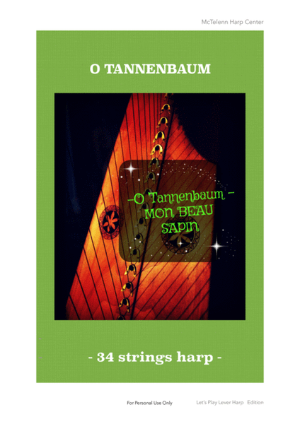 O Tannenbaum  - For 34 Strings harp  - For Lever harp or Piano image number null
