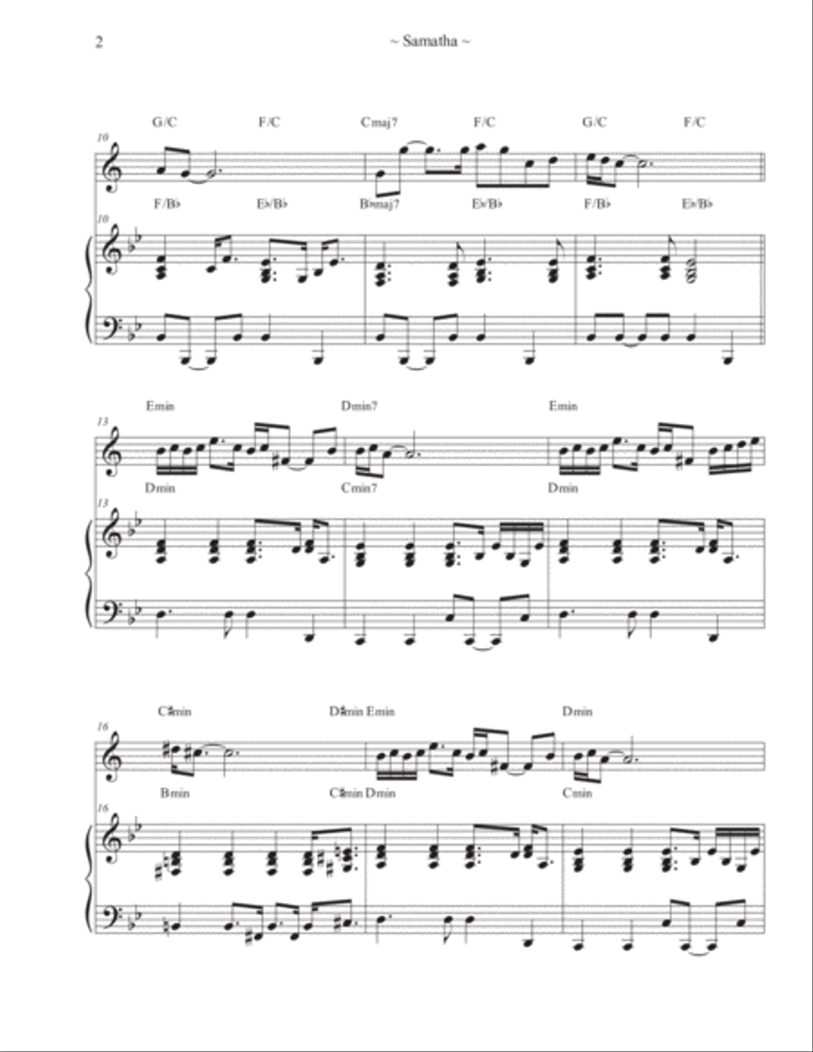 Samatha Piano Solo scores gallery preview page 2