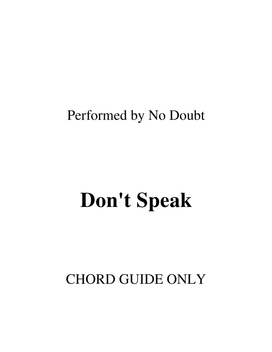 Don't Speak Piano scores gallery preview page 1