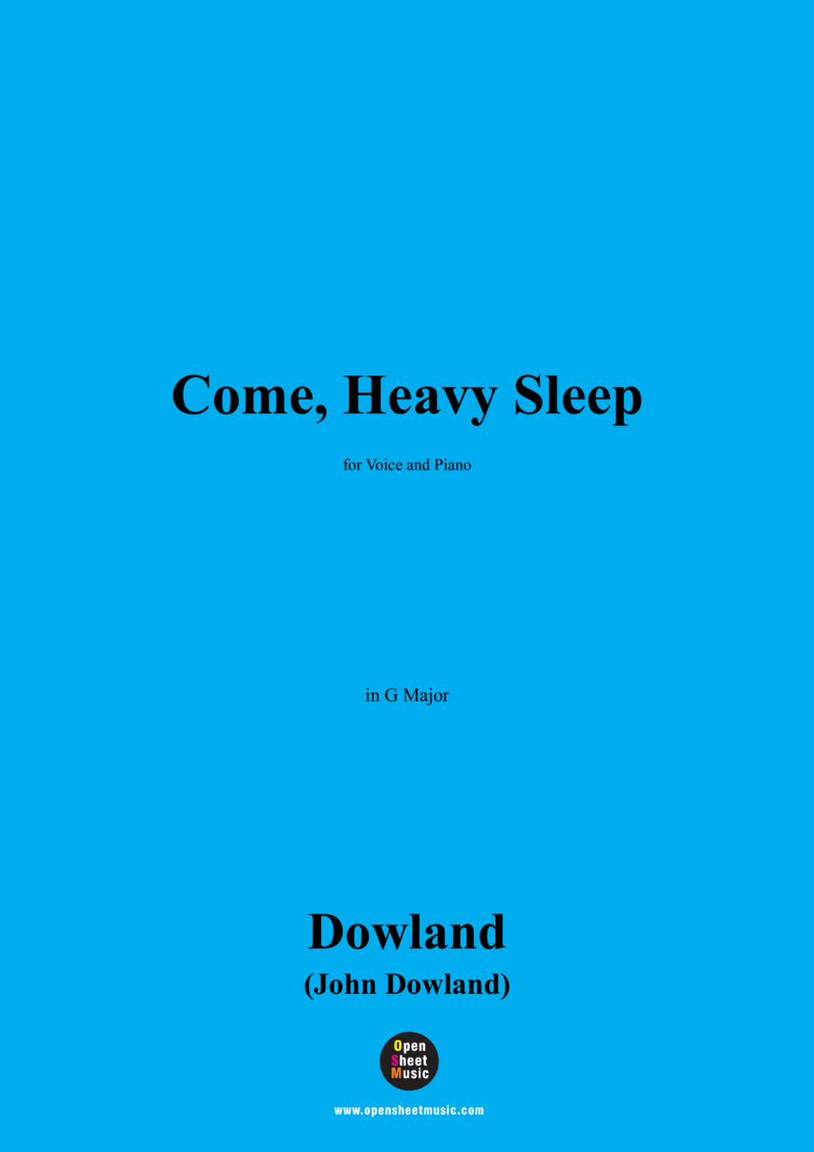 J. Dowland-Come,Heavy Sleep,in G Major Voice scores gallery preview page 1