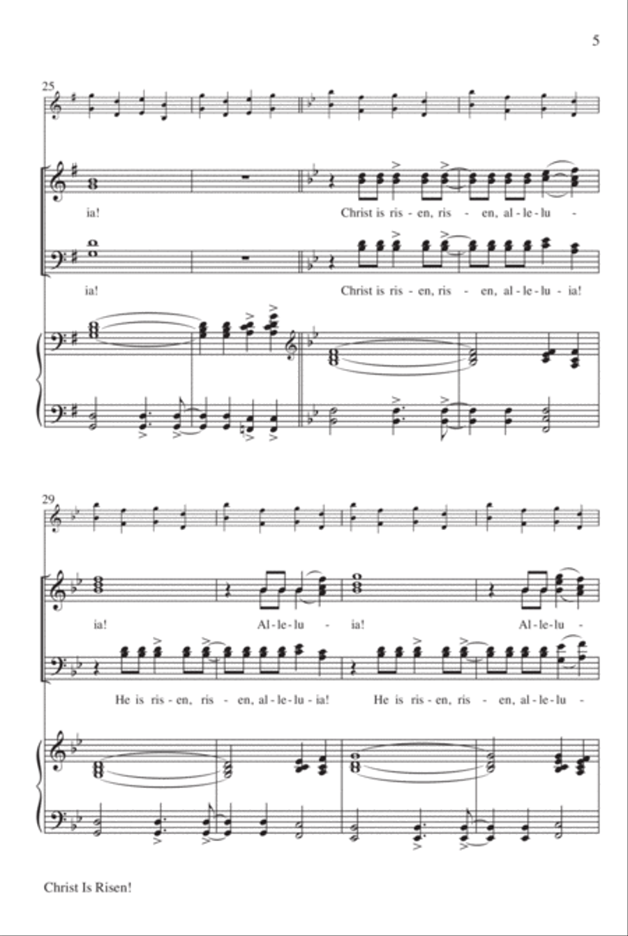 Christ Is Risen! Christ Is Risen! 4-Part scores gallery preview page 6
