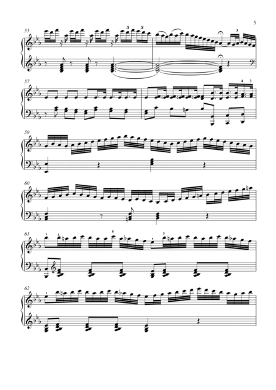 Haydn-Piano Sonata in E♭ major,Hob.XVI.38(Piano solo) Small Ensemble scores gallery preview page 6