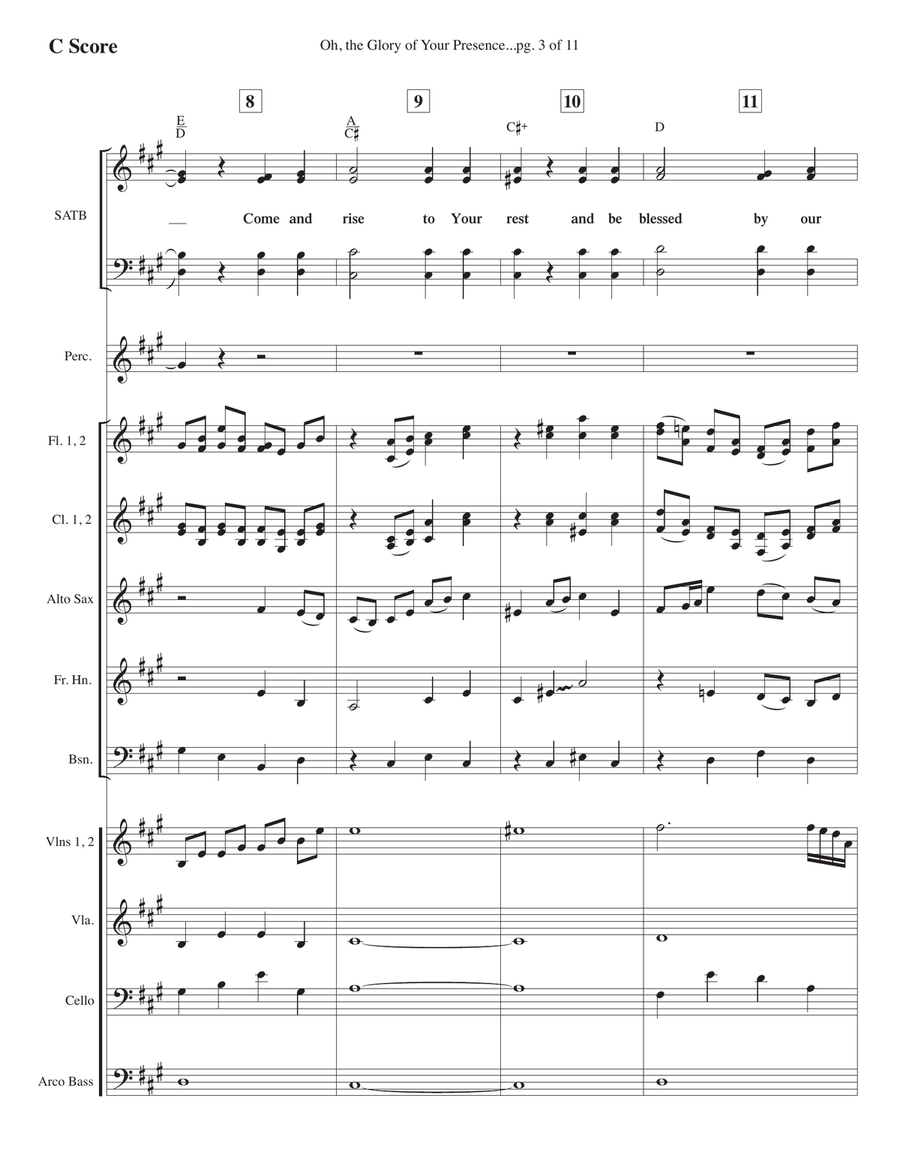 Oh, The Glory Of Your Presence 4-Part scores gallery preview page 3