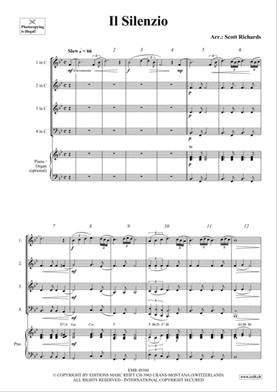 Il Silenzio Woodwind Quartet scores gallery preview page 3