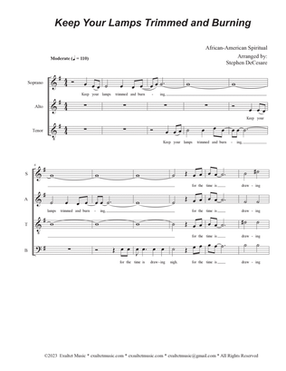 Book cover for Keep Your Lamps Trimmed And Burning (Vocal Quartet - (SATB)