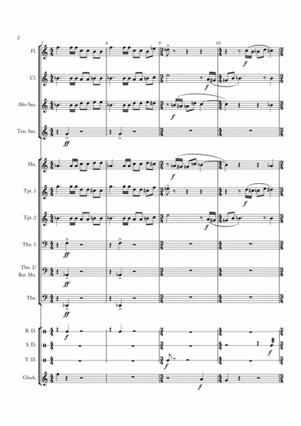 Carson Cooman: Fanfare for DGF, version for concert band (score and parts)