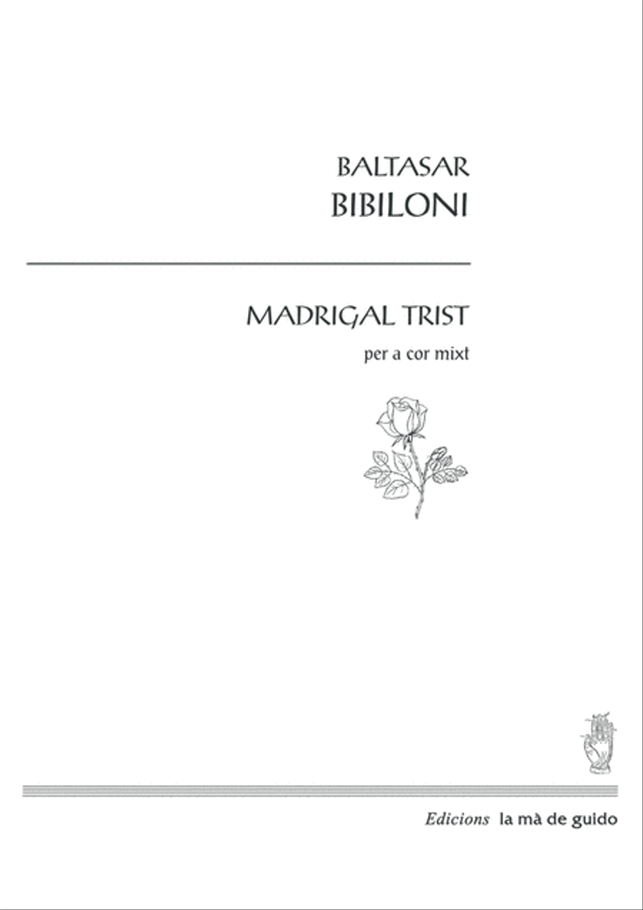 Madrigal trist 4-Part scores gallery preview page 1