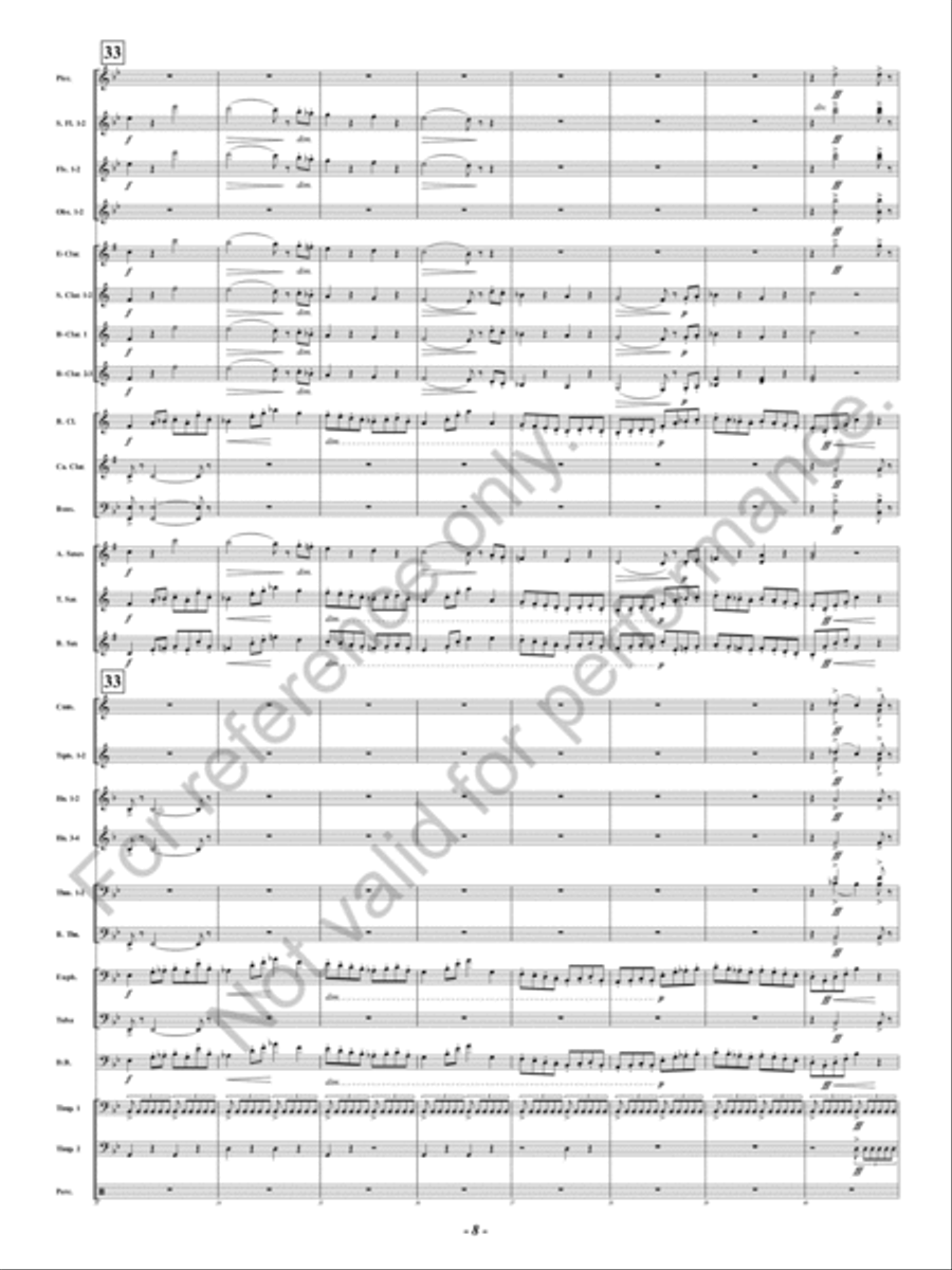 Symphony Fantastique Concert Band scores gallery preview page 9