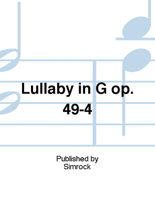 Book cover for Lullaby in G op. 49-4