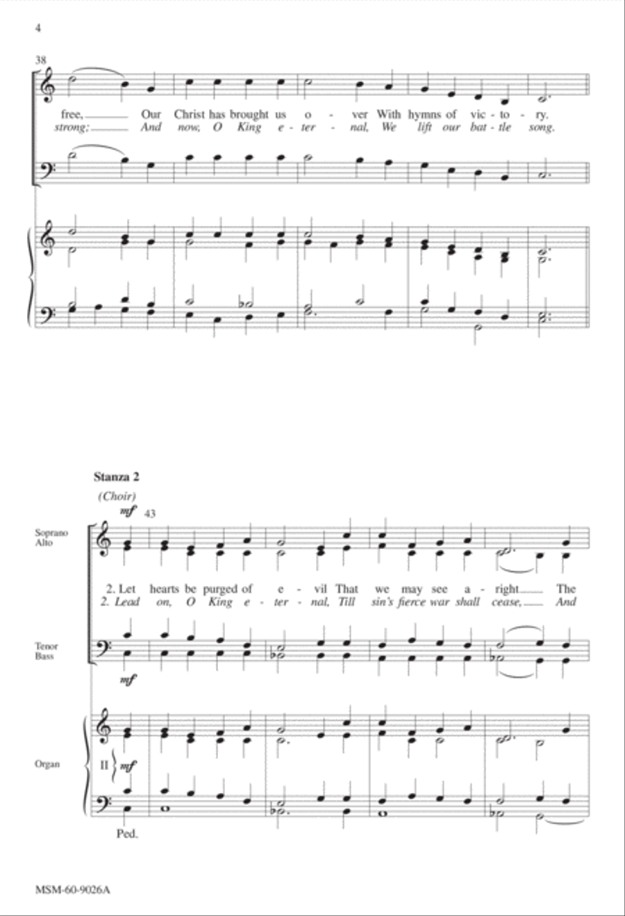 The Day of Resurrection Lead On, O King Eternal 4-Part scores gallery preview page 4