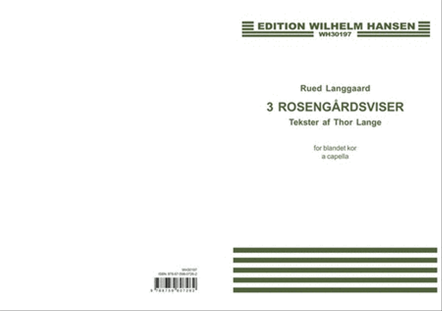 Tre Rosengårdsviser 4-Part scores gallery preview page 1
