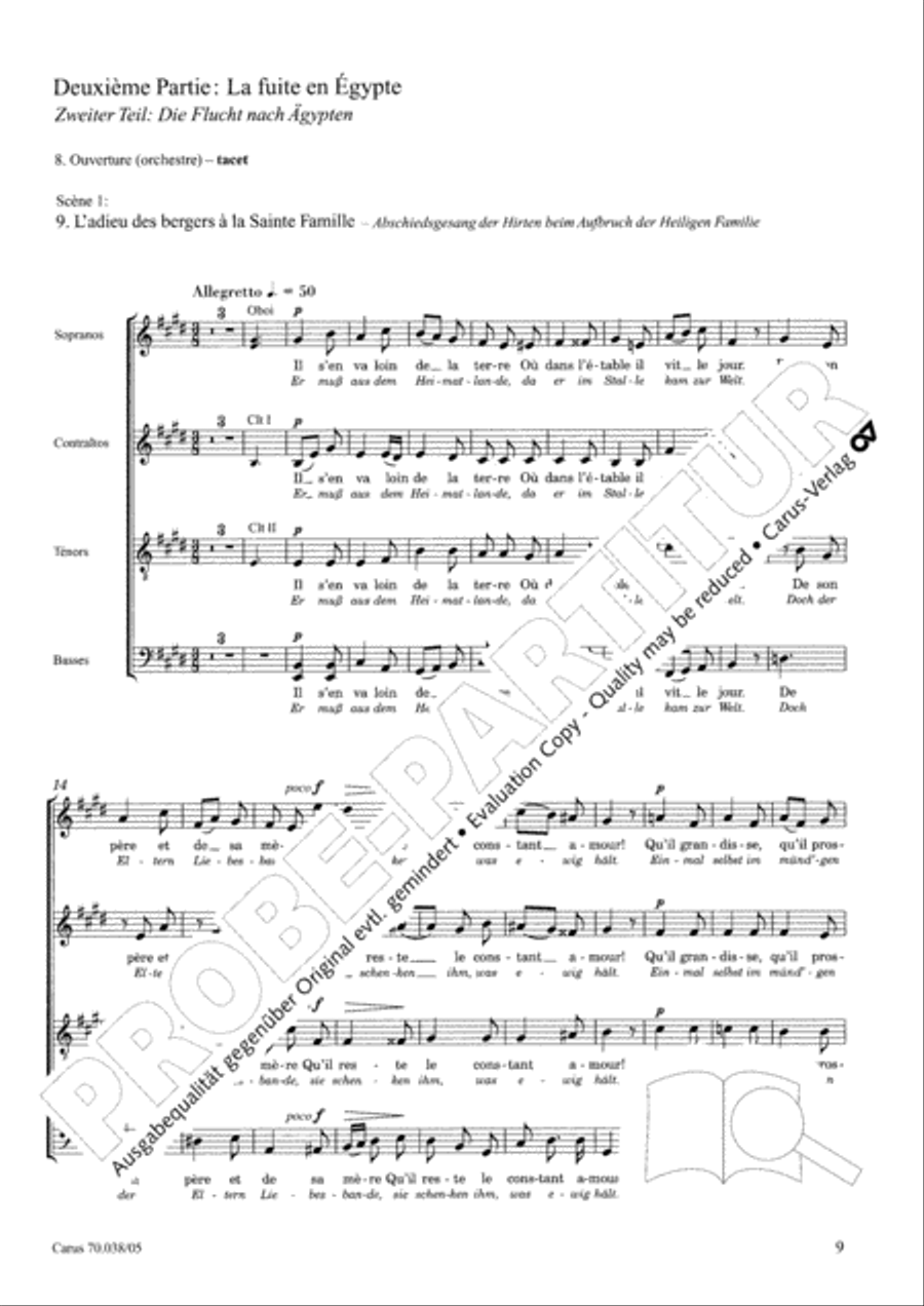 L'Enfance du Christ L'Enfance du Christ 4-Part scores gallery preview page 10