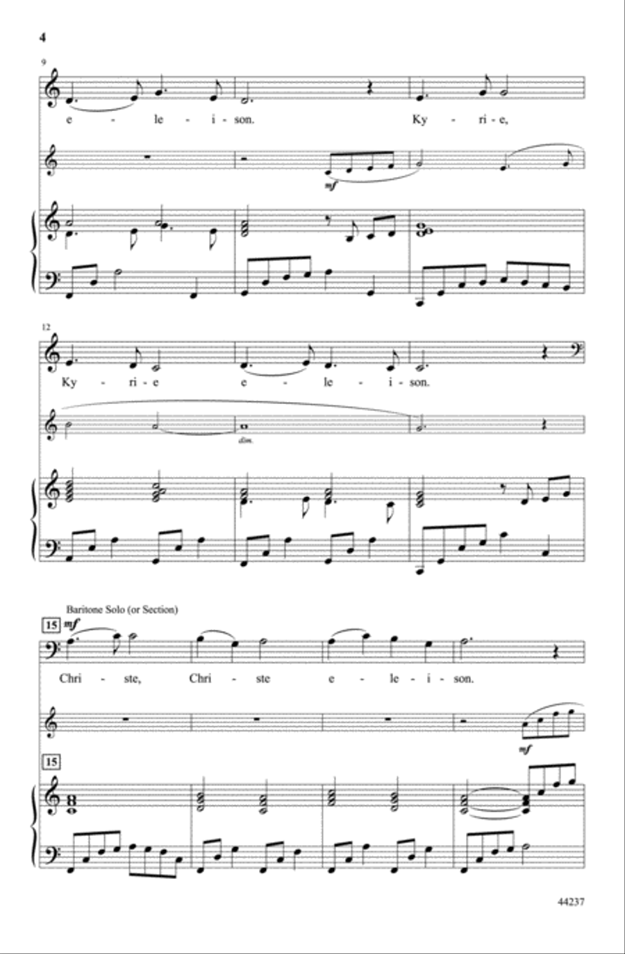 Kyrie Choir scores gallery preview page 3