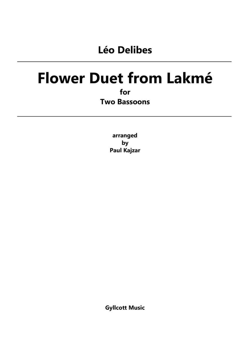Flower Duet from Lakme (Two Bassoons)