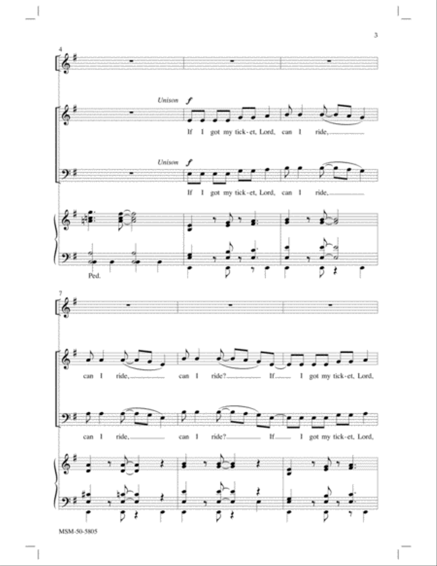 If I Got My Ticket If I Got My Ticket 4-Part scores gallery preview page 3