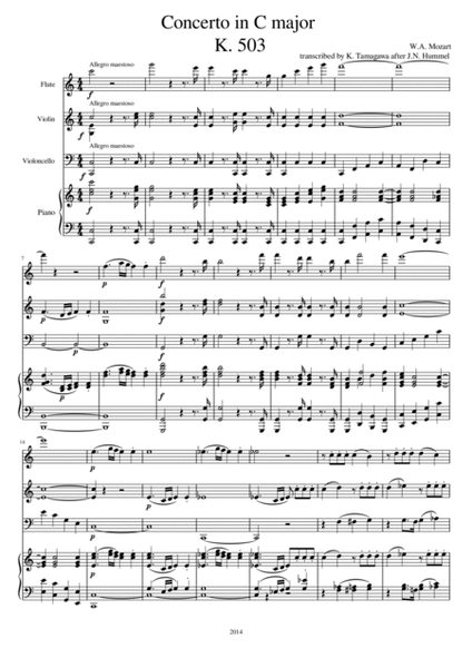 Piano Concerto in C major, K. 503