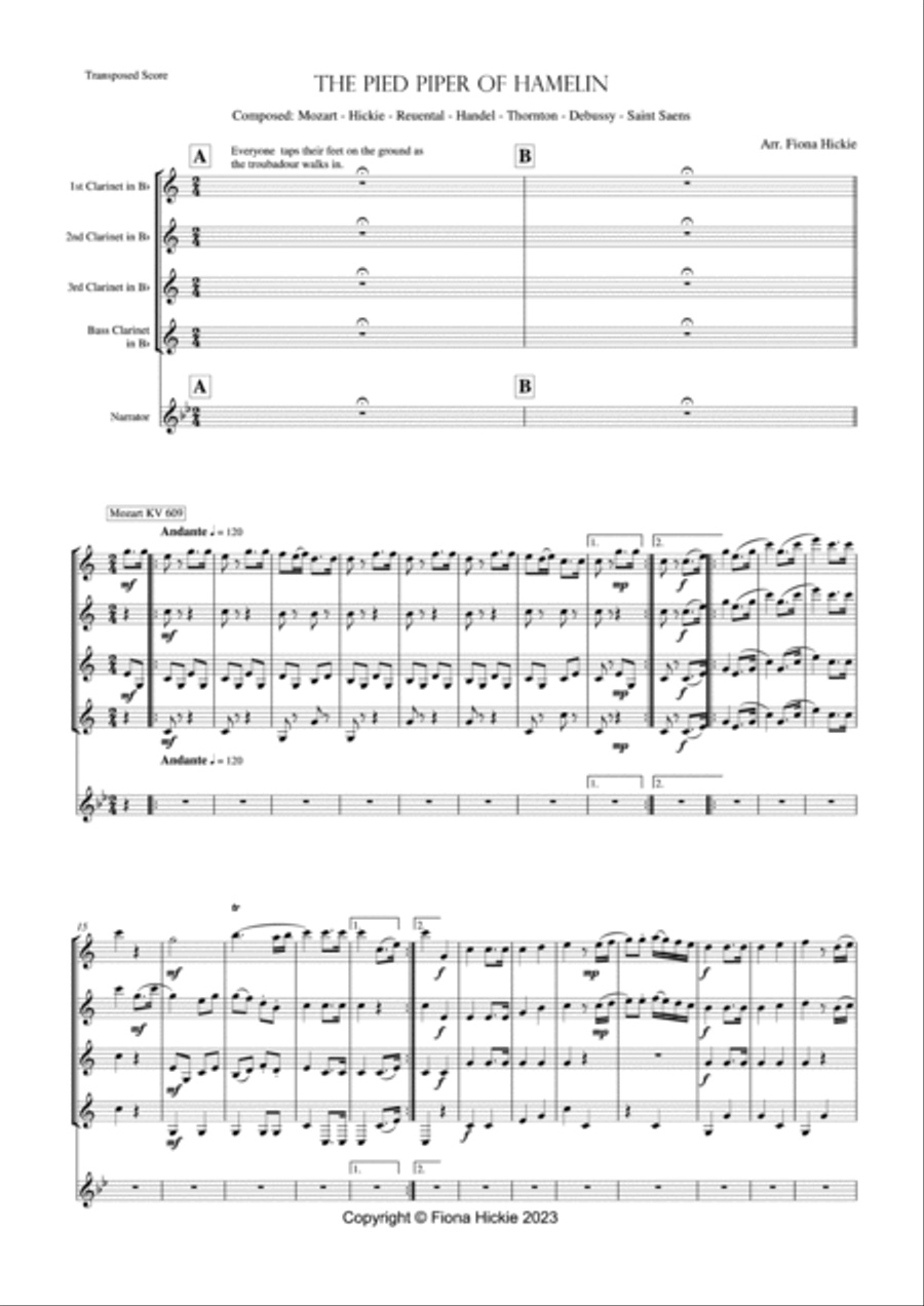 The Pied Piper of Hamelin Woodwind Ensemble scores gallery preview page 6