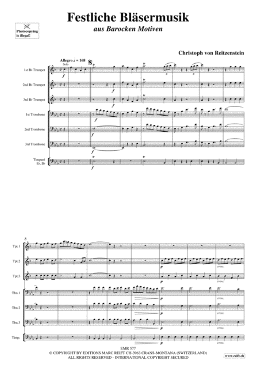 Festliche Blasermusik Brass Ensemble scores gallery preview page 3