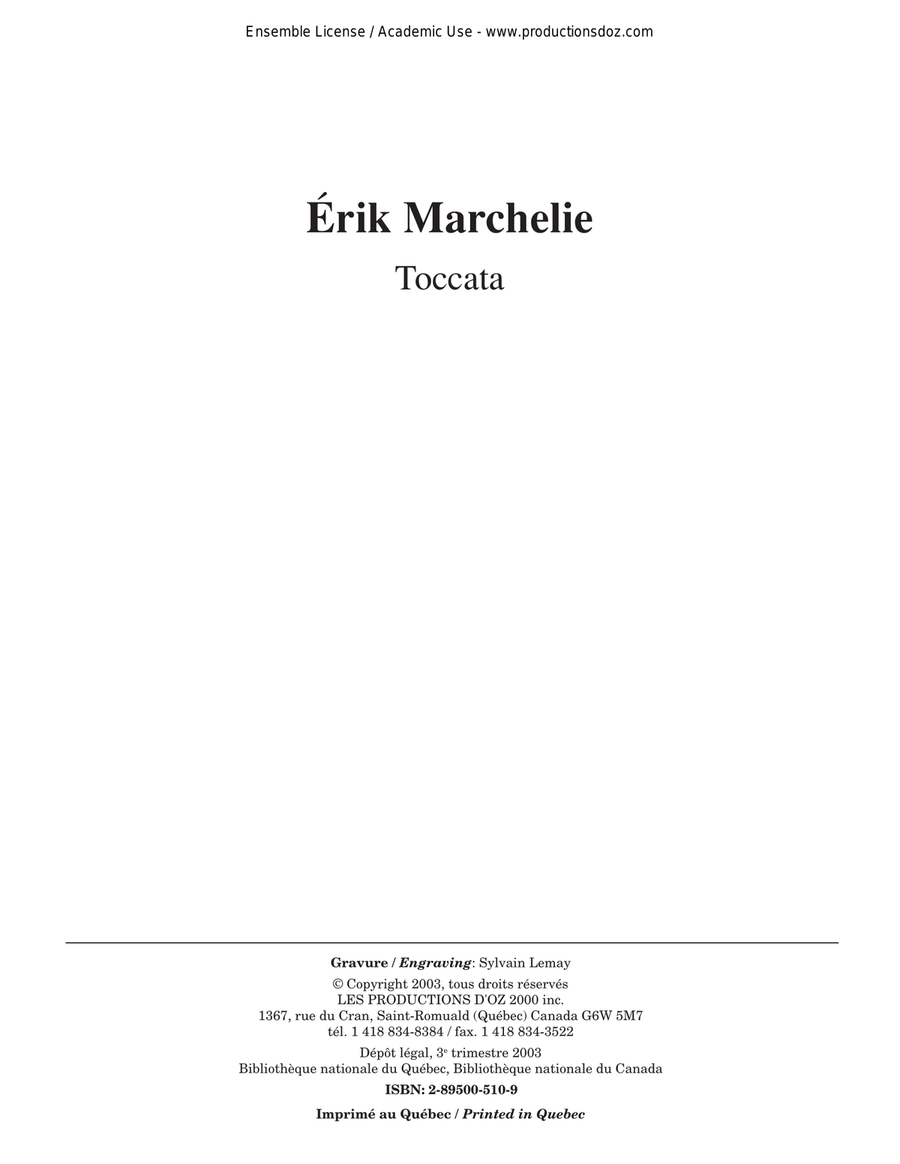 Toccata Classical Guitar scores gallery preview page 1