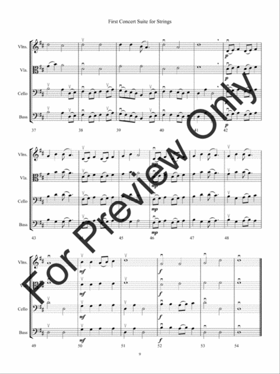 First Concert Suite for Strings String Orchestra scores gallery preview page 12