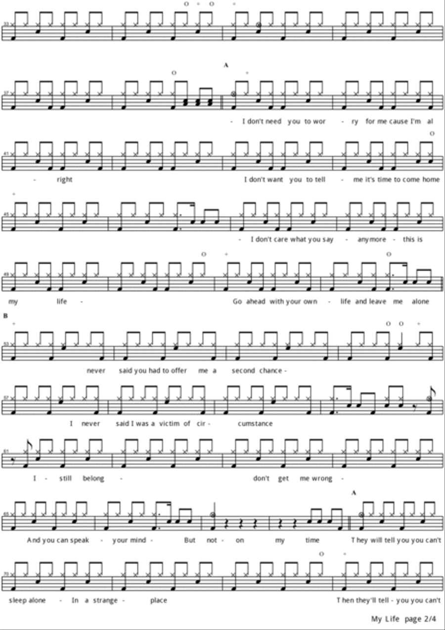 My Life Drum Set scores gallery preview page 2