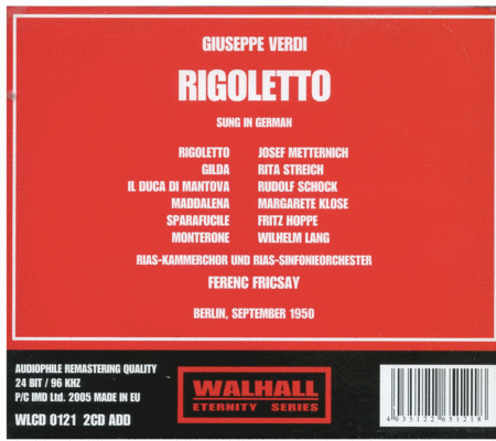 Rigoletto (Dt. Gesungen): Stre