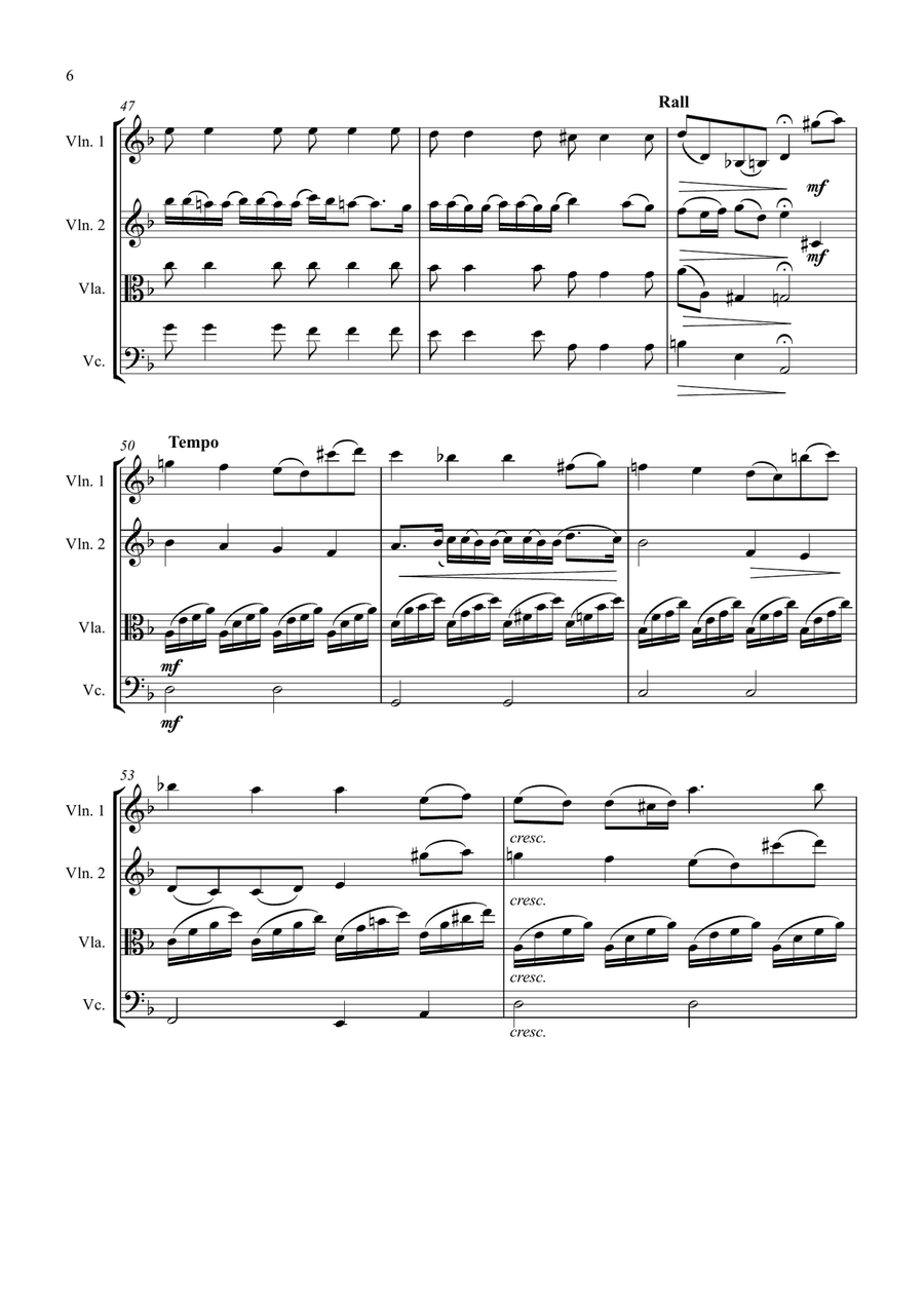 I Will Wait For You String Quartet scores gallery preview page 6
