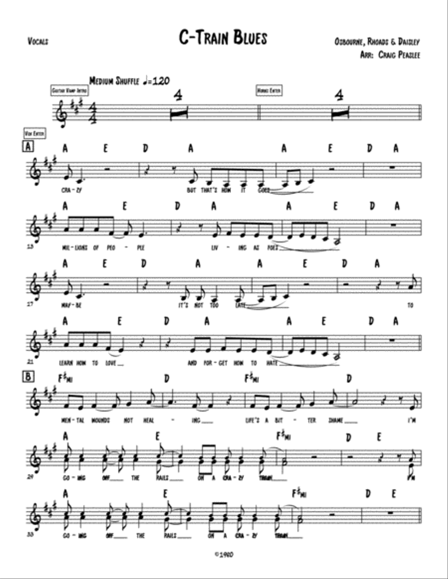 Crazy Train Crazy Train Large Ensemble scores gallery preview page 1