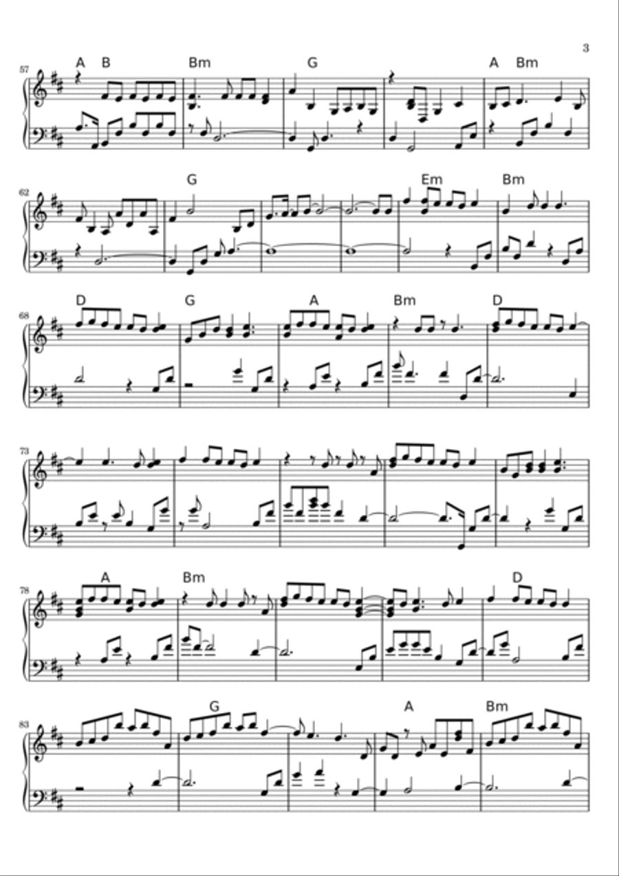 Bad Habits Piano Solo scores gallery preview page 3
