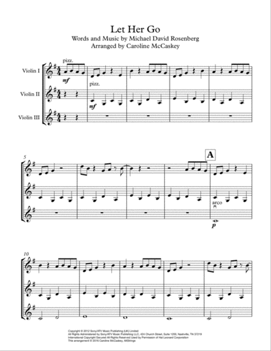 Let Her Go String Trio scores gallery preview page 2