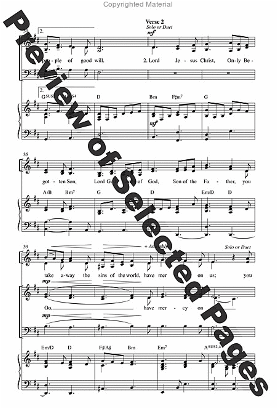Mass from Age to Age - Choral / Accompaniment edition 4-Part scores gallery preview page 7