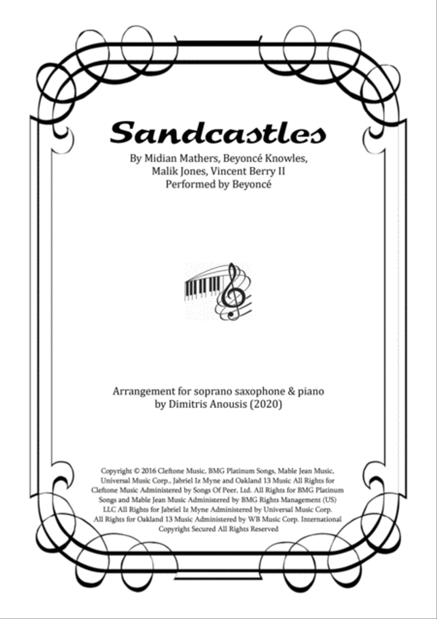 Sandcastles Soprano Saxophone scores gallery preview page 1