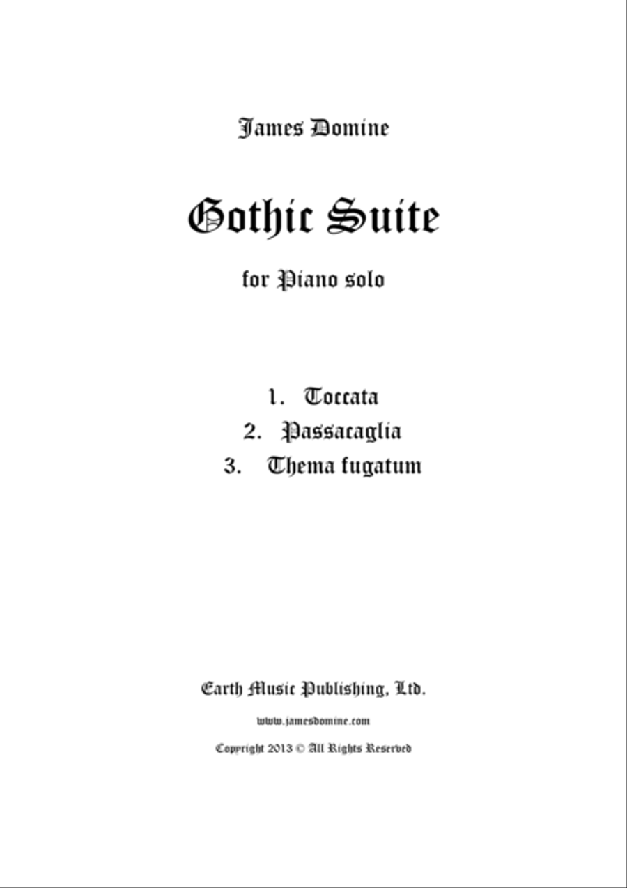 Piano Suite #3 (Gothic) Piano Solo scores gallery preview page 1
