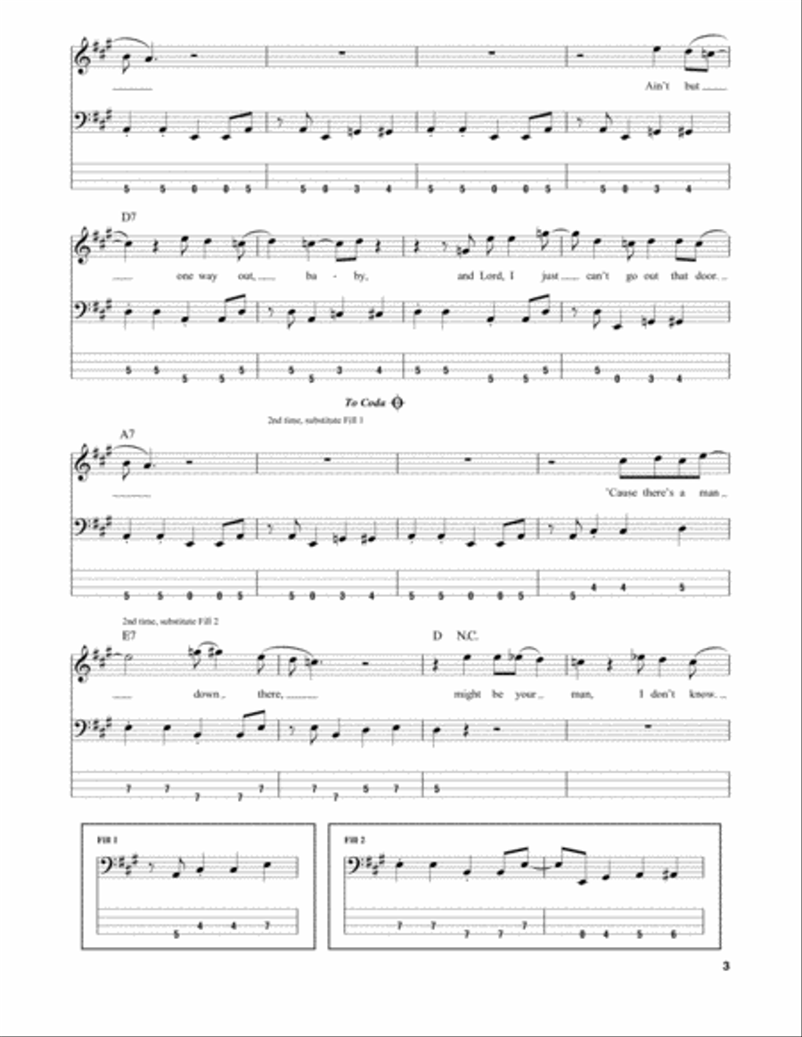 One Way Out Guitar Tablature scores gallery preview page 3