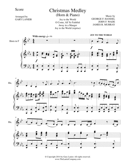 CHRISTMAS CAROL SUITE (Horn in F and Piano with Score & Parts) image number null