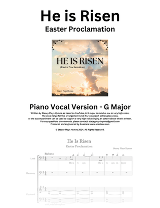 He is Risen (Easter Proclamation) [G Major]