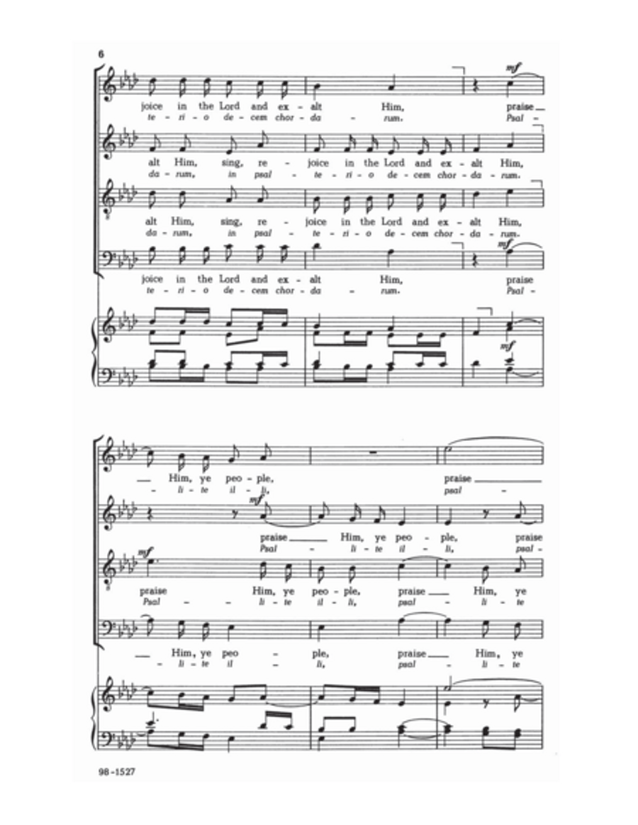 Sing, Ye Righteous / Exultate, justi 4-Part scores gallery preview page 5