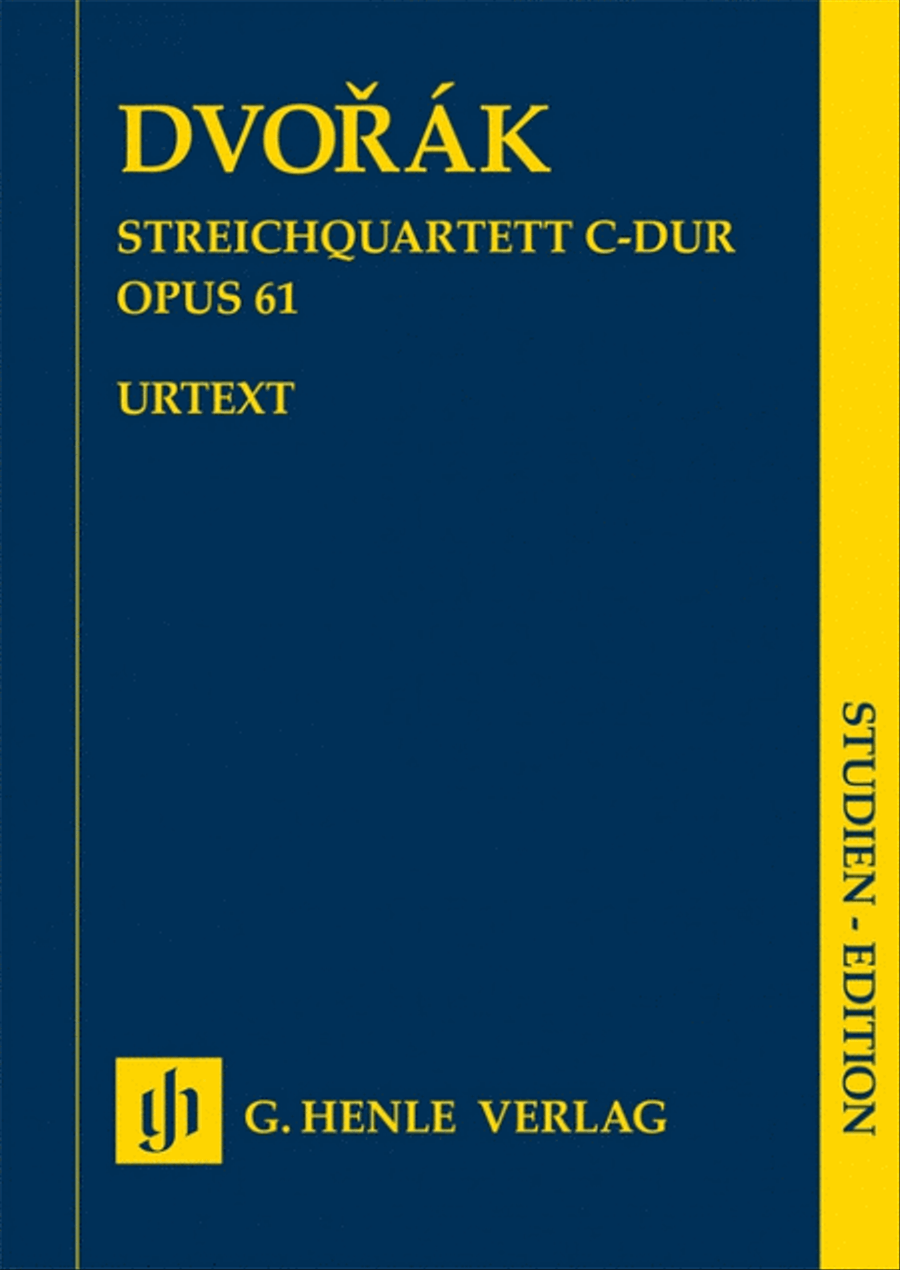 Book cover for String Quartet In C Major Op. 61 B 121